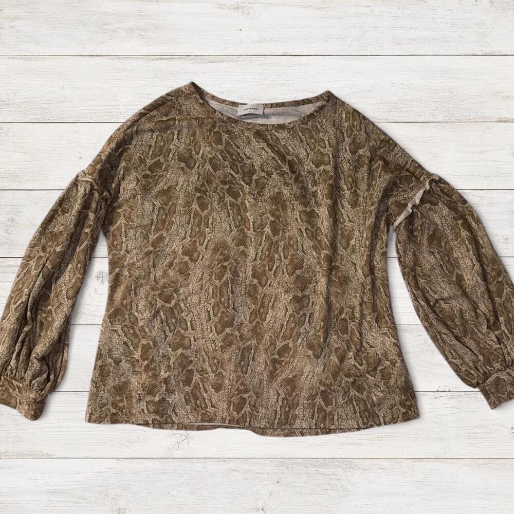 Adrienne-vittadini Women's Brown and Gold Blouse